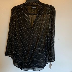 Liz Claiborne Sheer Wrap Blouse